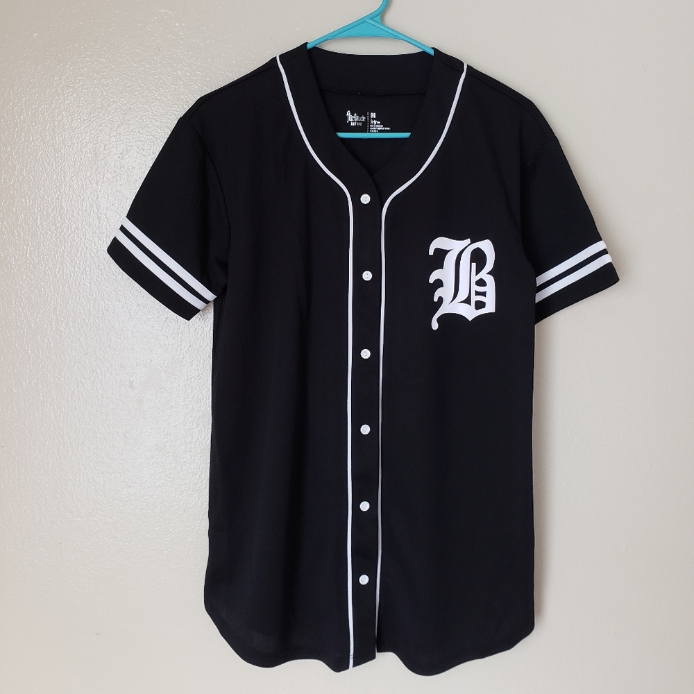Baseball jersey style top